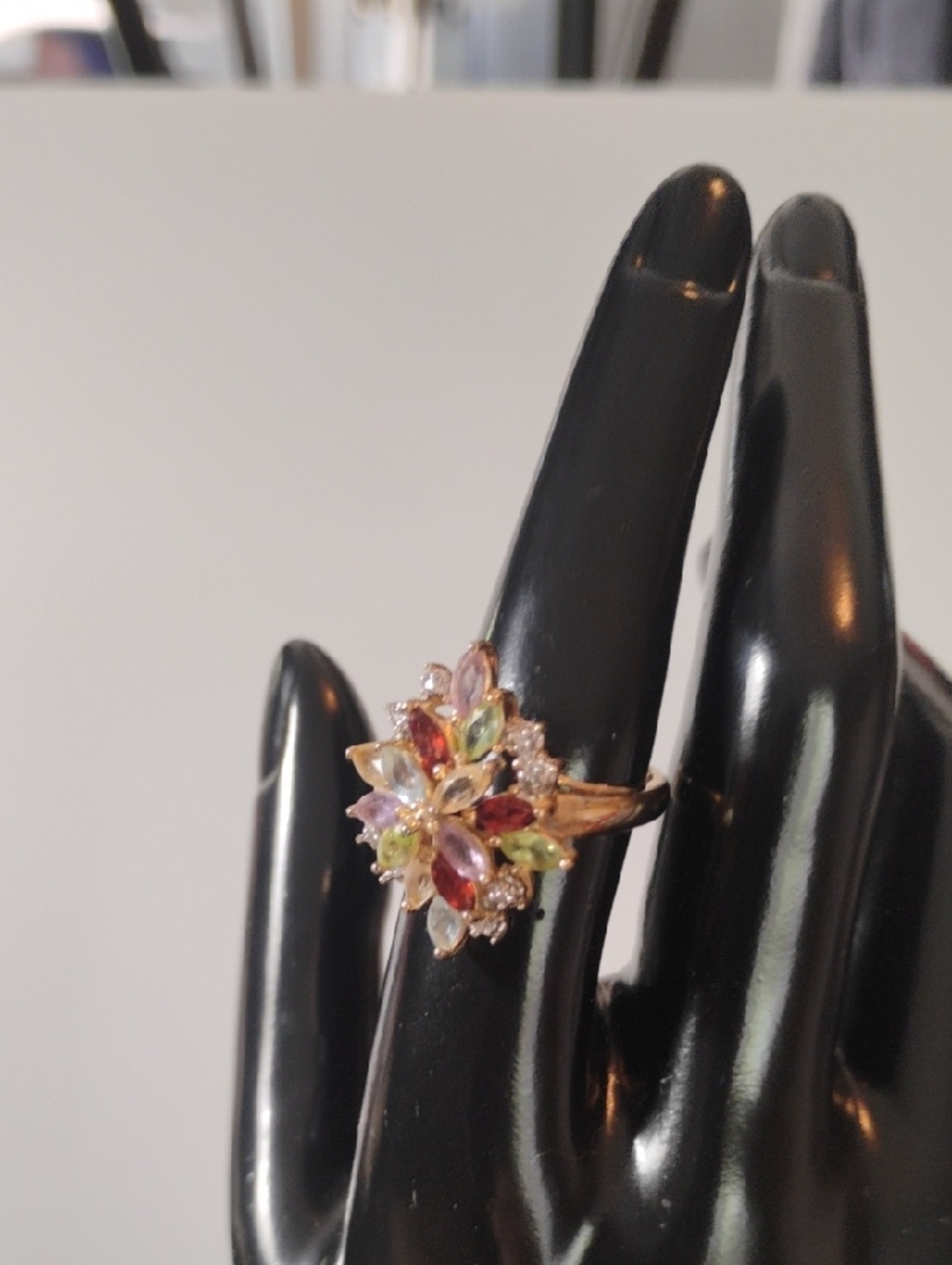 Multicolor Floral Gemstone Ring - Women Jewelry